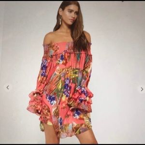 Forever 21 Floral Off The Shoulder Dress SZ L